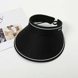 Sidiou Group Summer Fashionable Adjustable Sun Hat Women Wide Brim UV Protection Caps Casual Travel Beach Empty Top Hat