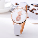 Sidiou Group New Fashion Women Watches Pineapple Pattern For Girl Student Wrist Watch Fashion PU Leather Analog Quartz Lady Watch
