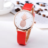 Sidiou Group New Fashion Women Watches Pineapple Pattern For Girl Student Wrist Watch Fashion PU Leather Analog Quartz Lady Watch