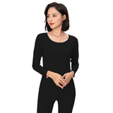 Sidiou Group Winter Basic Bottoming Shirt Seamless Long Johns For Women Men Breathable Slim Elasticity Thermal Underwear Set