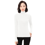 Sidiou Group Seamless Thicken Woolen Sweater For Women Winter Basic Stand Collar Long Sleeve Underwear Slim And Warm Knitted Bottoming Shirt