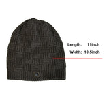 Sidiou Group Winter Outdoor Carbon Fiber Heated Knitted Hat 3.7V 3400mAh Rechargeable Heat Caps For Women Washable Warm Electric Heating Beanie Cap