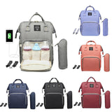 Sidiou Group USB Interface Diaper Bag Large Capacity Waterproof Nappy Bag Mummy Backpack
