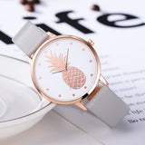 Sidiou Group New Fashion Women Watches Pineapple Pattern For Girl Student Wrist Watch Fashion PU Leather Analog Quartz Lady Watch