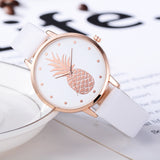 Sidiou Group New Fashion Women Watches Pineapple Pattern For Girl Student Wrist Watch Fashion PU Leather Analog Quartz Lady Watch