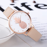 Sidiou Group New Fashion Women Watches Pineapple Pattern For Girl Student Wrist Watch Fashion PU Leather Analog Quartz Lady Watch