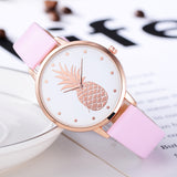 Sidiou Group New Fashion Women Watches Pineapple Pattern For Girl Student Wrist Watch Fashion PU Leather Analog Quartz Lady Watch