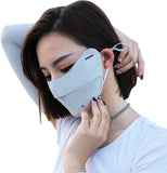 Sidiou Group Anniou Custom Women Ice Silk UPF50+ Anti UV Mouth Cover Breathable Ear-mounted Neck Gaiters Outdoor Dustproof Face Cover