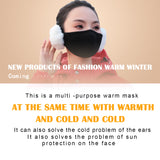 Sidiou Group Fashion Cute Winter Warm Face Cover With Earmuff For Women Outdoor UPF50+ Sun Protection Breathable Windproof Plush Cotton Facemask