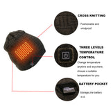 Sidiou Group Winter Outdoor Carbon Fiber Heated Knitted Hat 3.7V 3400mAh Rechargeable Heat Caps For Women Washable Warm Electric Heating Beanie Cap