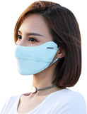 Sidiou Group Anniou Custom Women Ice Silk UPF50+ Anti UV Mouth Cover Breathable Ear-mounted Neck Gaiters Outdoor Dustproof Face Cover