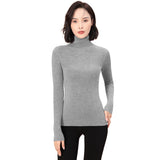 Sidiou Group Seamless Thicken Woolen Sweater For Women Winter Basic Stand Collar Long Sleeve Underwear Slim And Warm Knitted Bottoming Shirt