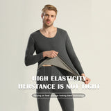 Sidiou Group Winter Woolen Silk Warm Soft Stretch Long Johns For Men And Women 2 Piece Bottoming Shirt And Leggings Thermal Underwear Set
