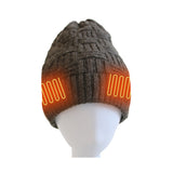 Sidiou Group Winter Outdoor Carbon Fiber Heated Knitted Hat 3.7V 3400mAh Rechargeable Heat Caps For Women Washable Warm Electric Heating Beanie Cap