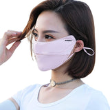 Sidiou Group Anniou Custom Women Ice Silk UPF50+ Anti UV Mouth Cover Breathable Ear-mounted Neck Gaiters Outdoor Dustproof Face Cover