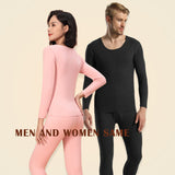 Sidiou Group Winter Basic Bottoming Shirt Seamless Long Johns For Women Men Breathable Slim Elasticity Thermal Underwear Set