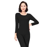 Sidiou Group Winter Woolen Silk Warm Soft Stretch Long Johns For Men And Women 2 Piece Bottoming Shirt And Leggings Thermal Underwear Set