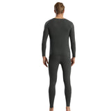 Sidiou Group Winter Woolen Silk Warm Soft Stretch Long Johns For Men And Women 2 Piece Bottoming Shirt And Leggings Thermal Underwear Set