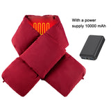 Sidiou Group Foam Cotton Thermal Scarves Winter Warm 3 Gear Smart Heating Scarf For Women Men Soft Lightweight Rechargeable Neck Warmer