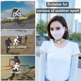 Sidiou Group Anniou Custom Women Ice Silk UPF50+ Anti UV Mouth Cover Breathable Ear-mounted Neck Gaiters Outdoor Dustproof Face Cover