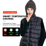 Sidiou Group Winter Outdoor Carbon Fiber Heated Knitted Hat 3.7V 3400mAh Rechargeable Heat Caps For Women Washable Warm Electric Heating Beanie Cap