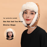 Sidiou Group Autumn Winter Fashion Windproof Earmuffs Cap For Women Men Trapper Cap Thickened Outdoor Riding Warm Lei Feng Hat