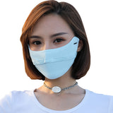 Sidiou Group Anniou Custom Women Ice Silk UPF50+ Anti UV Mouth Cover Breathable Ear-mounted Neck Gaiters Outdoor Dustproof Face Cover