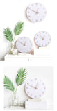 Sidiou Group 3D Roman Numerals Wooden Wall Clocks Modern Design Simple And Clean Round Home Decoration Bedroom Silent Fashion Wall-mounted Watch