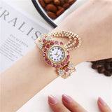 Sidiou Group Wholesale New Women Watches Fashion Diamond Elegant Watch Creative Ladies Luxury Fringe Quartz Bracelet Alloy Watch