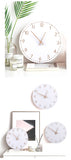 Sidiou Group 3D Roman Numerals Wooden Wall Clocks Modern Design Simple And Clean Round Home Decoration Bedroom Silent Fashion Wall-mounted Watch