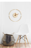 Sidiou Group Creative Art Design Transparent Suspended Wall Clock Nordic Simple Original Wood Feeling All-match For Home Decor Bedroom Living Room