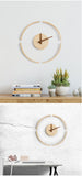 Sidiou Group Creative Art Design Transparent Suspended Wall Clock Nordic Simple Original Wood Feeling All-match For Home Decor Bedroom Living Room