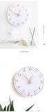 Sidiou Group 3D Roman Numerals Wooden Wall Clocks Modern Design Simple And Clean Round Home Decoration Bedroom Silent Fashion Wall-mounted Watch