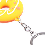 Sidiou Group Donut Cartoon Keychain For Car PVC Key Pendant Creative Small Bread Food Keyring Ornaments Accessories Trinket Gift