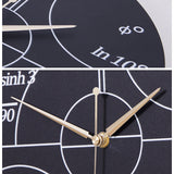 Sidiou Group Wholesale Creative 12 Inch Fancy Math Design Wood Wall Hanging Clock For Kids Living Room Indoor Home Decor Non Ticking Wall Clocks