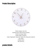 Sidiou Group 3D Roman Numerals Wooden Wall Clocks Modern Design Simple And Clean Round Home Decoration Bedroom Silent Fashion Wall-mounted Watch