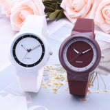 Sidiou Group China Factory Dropshipping Simple White Watches For  Gift Women Fashion Jelly Silicone Band Round Dial Analog Quartz Wrist Watch