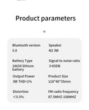 Mini Mirror Bluetooth Speaker Clocks LED Digital Electronic FM Radio Desktop Clocks USB Table Decor Watch Snooze Function Smart Alarm Clock