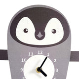 Sidiou Group Multi-purpose Nordic Cute Cartoon Animal Themed Wood Wall Clock Silent For Kids Bedroom Living Room Decoration Hanging Clocks