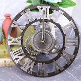 Creative Industrial Gear Silent Wall Clock Decorative Retro Wall Clock Industrial Age Style Room Decoration Wall Art Decor (Without Battery)