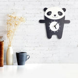 Sidiou Group Multi-purpose Nordic Cute Cartoon Animal Themed Wood Wall Clock Silent For Kids Bedroom Living Room Decoration Hanging Clocks