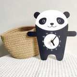 Sidiou Group Multi-purpose Nordic Cute Cartoon Animal Themed Wood Wall Clock Silent For Kids Bedroom Living Room Decoration Hanging Clocks