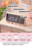 New Cute Kawaii Digital Wake Up Clocks Sleep Trainer Clock Child At Sunrise Electronics Mini clock Watch Desk Desktop Table Alarm Clock