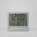 Dropshipping Creative Travel Digital Fold Desktop Perpetual Calendar Electronic Clock Ultra Thin With Date Temperature Alarm Clock