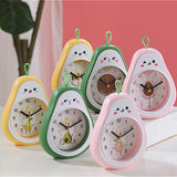 Sidiou Group Creative Fruit Cute Digital Clocks Bed Room Living Room Office Desk Mute Movement Wake Up Clock For Student Time Alarm Clock