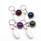 Sidiou Group Simulation Mini Bowling Ball Keychain Small Pendant Accessories Fashion Key Ring 3D Sports Souvenirs Jewelry