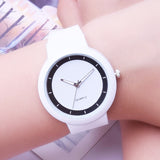 Sidiou Group China Factory Dropshipping Simple White Watches For  Gift Women Fashion Jelly Silicone Band Round Dial Analog Quartz Wrist Watch