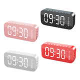 Sidiou Group Table Digital Clock For Home Decor Wireless Bluetooth 5.0 MP3 HiFi Speaker TF FM Hand-free Call LED Mirror Screen Alarm Clock