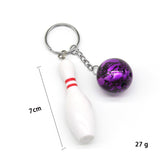 Sidiou Group Simulation Mini Bowling Ball Keychain Small Pendant Accessories Fashion Key Ring 3D Sports Souvenirs Jewelry