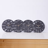 Sidiou Group Wholesale Creative 12 Inch Fancy Math Design Wood Wall Hanging Clock For Kids Living Room Indoor Home Decor Non Ticking Wall Clocks